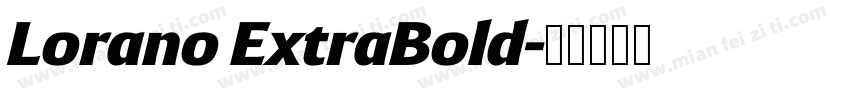 Lorano ExtraBold字体转换